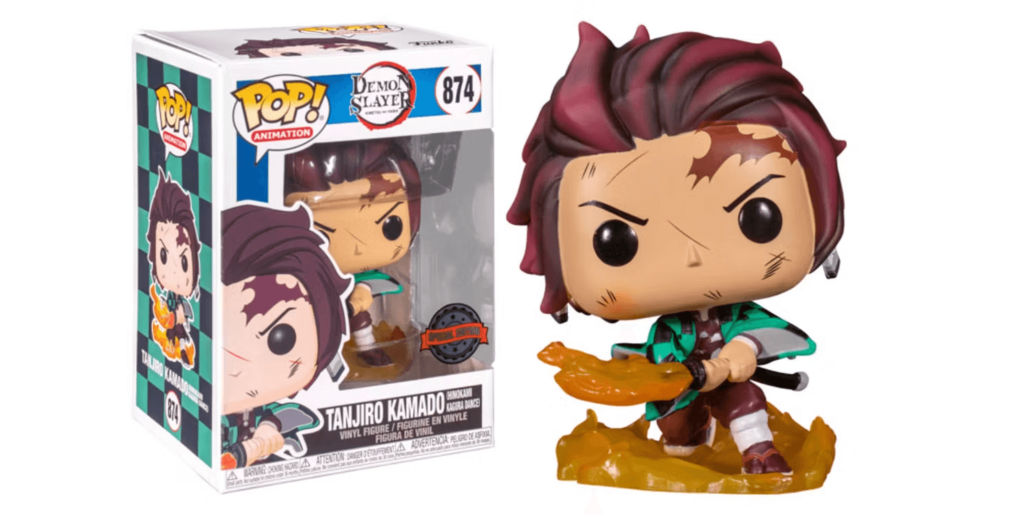 Funko Pop Demon Slayer Tanjiro Kamado Exclusive Glow in the Dark “CHASE”  Version with Special Edition Sticker.