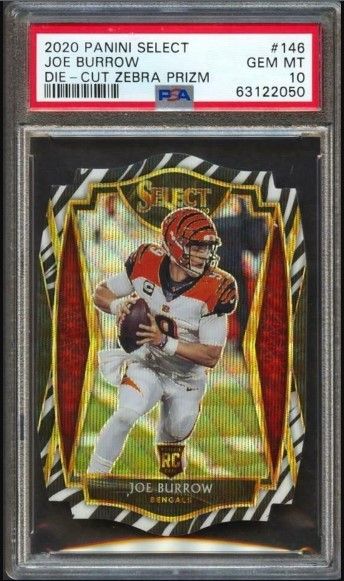 JOE BURROW RC 2020 PANINI SELECT ROOKIE #46 PSA 9 MINT Cincinnati Bengals