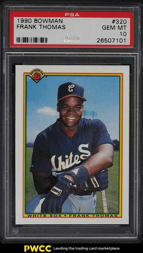 Top 10 Most Valuable Frank Thomas PSA Graded Baseball Rookie Cards From  1990! 