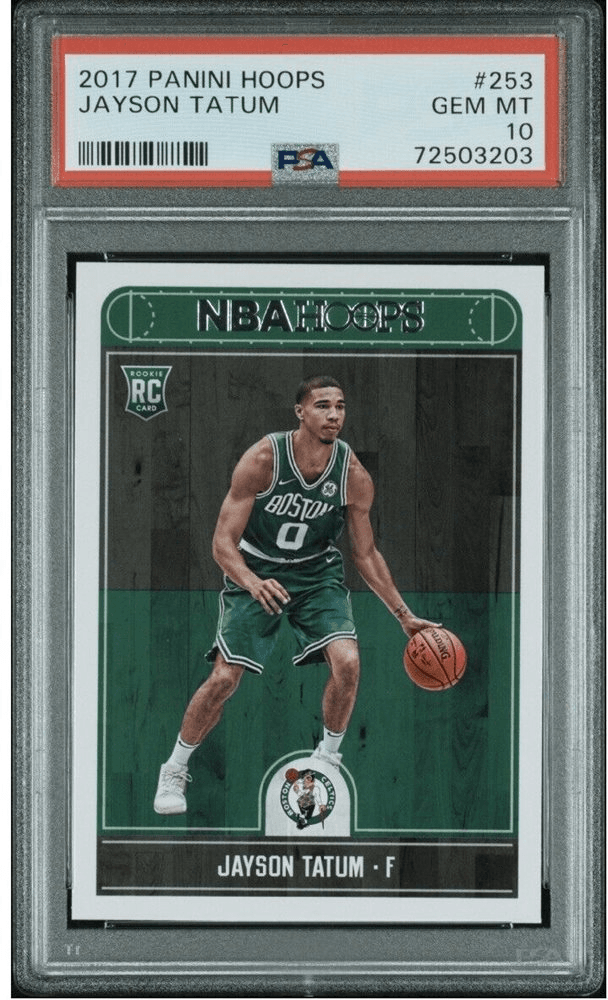 2017-18 NBA Hoops Jayson Tatum Blue Border Parallel RC