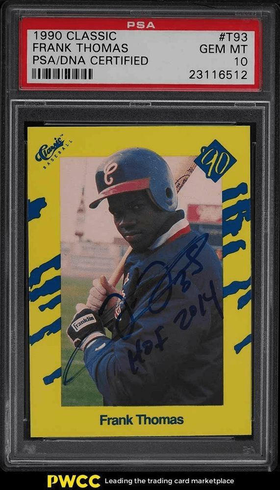 Top 10 Most Valuable Frank Thomas PSA Graded Baseball Rookie Cards From  1990! 