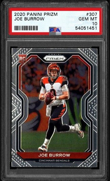 Joe Burrow 2020 Rookie Card NFL Panini Silver Prizm Rookie -   in 2023