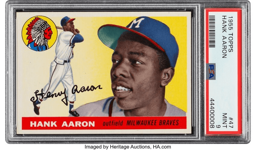 Hank Aaron rookie Milwaukee Braves cap on auction for $40,000
