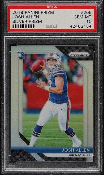 JOSH ALLEN ROOKIE CARD $$ GEM MINT 10 Football RC 2018 Score NFL DRAFT  BILLS!