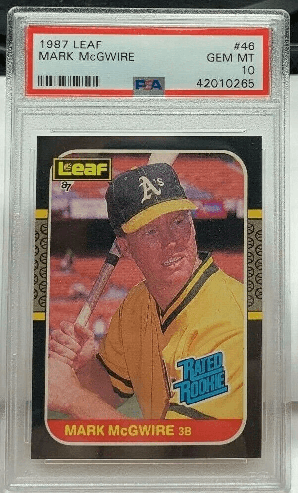 Mark McGwire Rookie Card | Topps Tiffany Baseball 1987 #366 Mint PSA 10