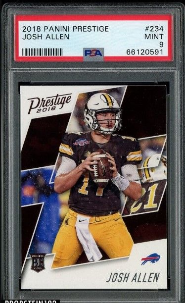 BGS 9 Josh Allen 2018 Leaf HYPE! #5A Rookie Card Gold SP #15/25 — Rookie  Cards