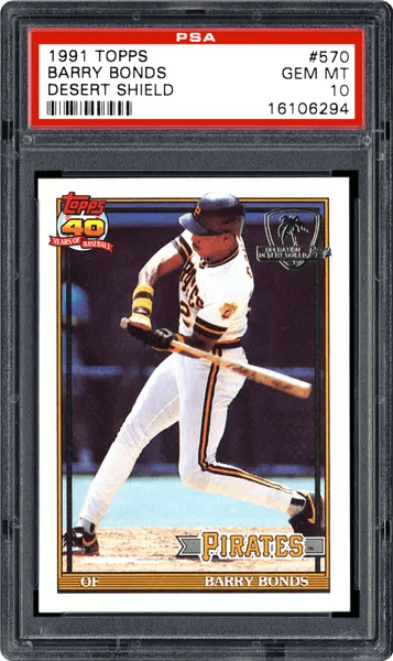 1987 TOPPS BARRY BONDS #320 PITTSBURGH PIRATES ROOKIE RC PSA 9