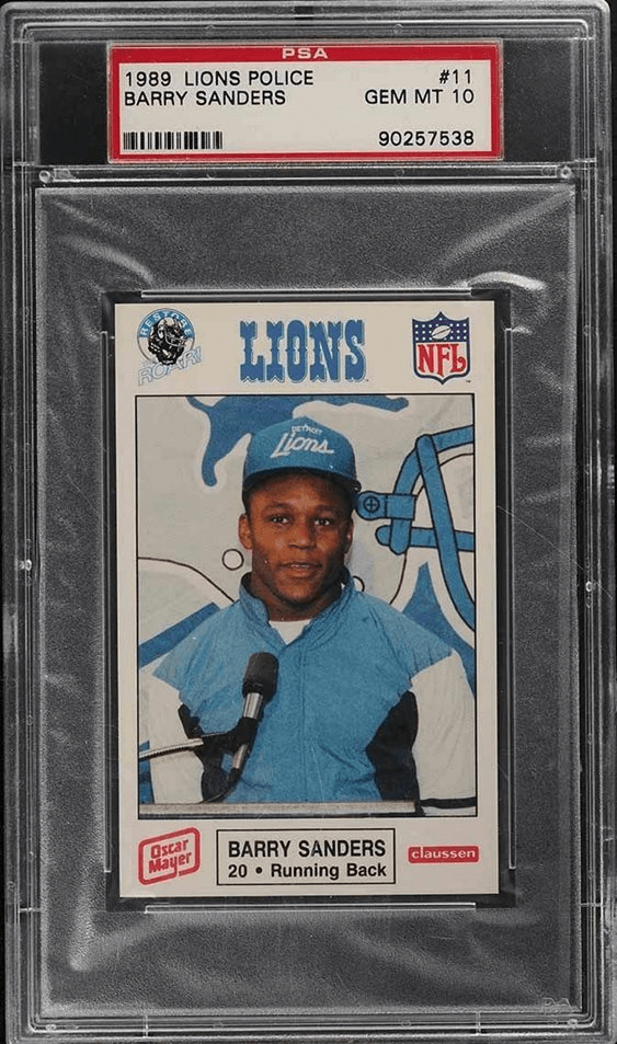 Barry Sanders Rookie Card 1989 Topps Traded #83T PSA 9