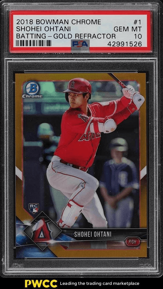 2022 Topps Chrome Gilded Collection Autograph Red Refractor Shohei