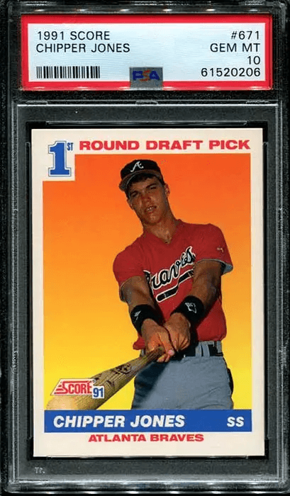 Top 7 Chipper Jones Rookie Card Investments – The Dugout - MoneyMade