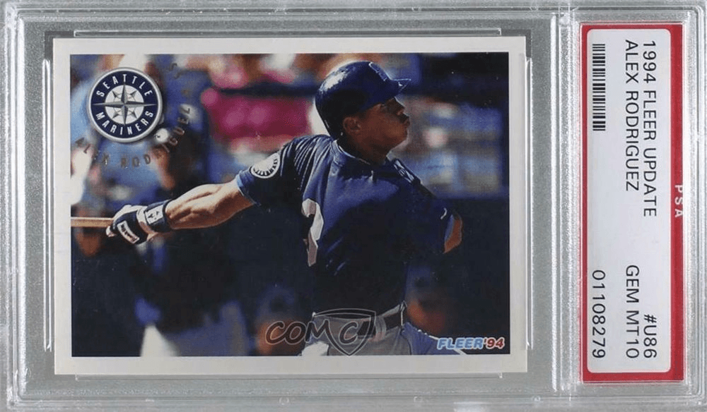 Alex Rodriguez (Seattle Mariners) 1994 Flair Baseball #340 RC Rookie Card -  PSA 10 GEM MINT (New Label)