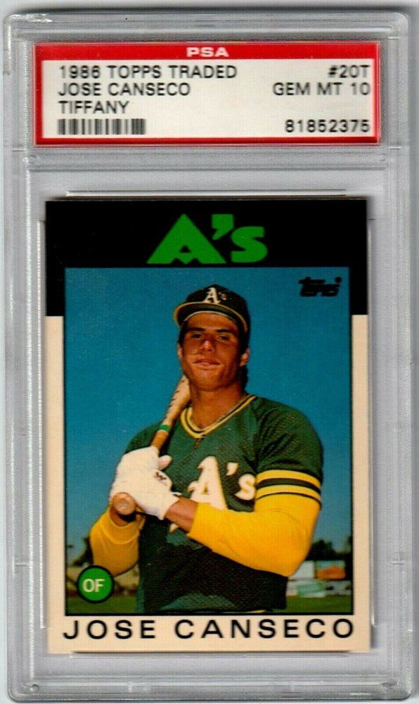 Jose Canseco 1986 Topps Traded Base #20T Price Guide - Sports Card