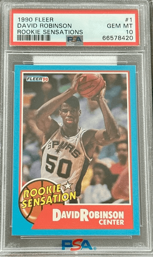 David Robinson Rookie and All Star Game Cards 1990 NBA Hoops Vintage