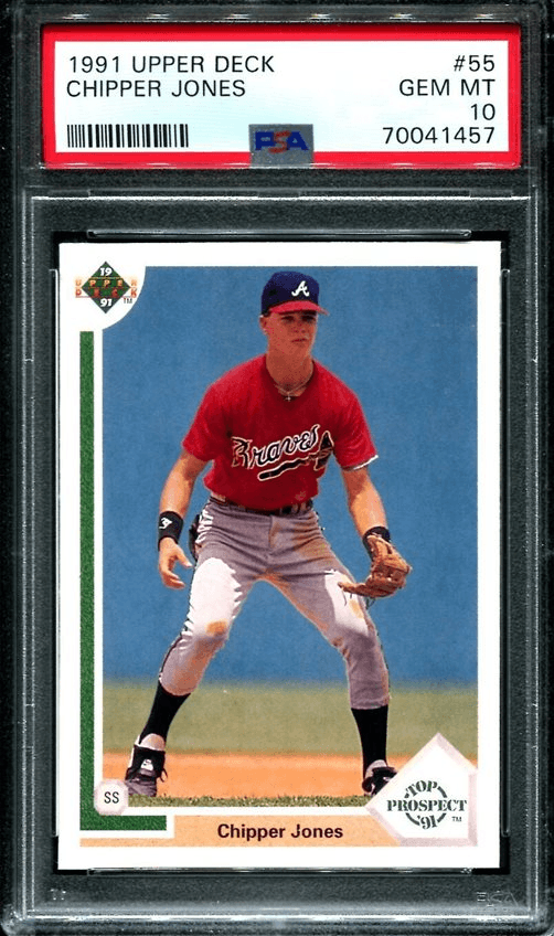 Top 7 Chipper Jones Rookie Card Investments – The Dugout - MoneyMade
