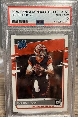 JOE BURROW ROOKIE CARD - SILVER FOIL SP PANINI TRUE RC - BENGALS Jersey #9  MINT