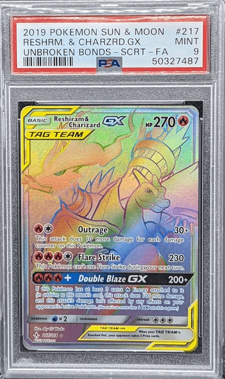 Pokémon - 1 Graded card - Charizard, Reshiram gx psa 10 - PSA 10