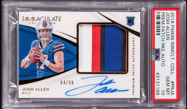 Josh Allen rookie card: National Treasures PSA 10 autograph sells