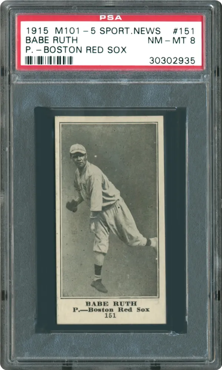 M101-5 Babe Ruth Reprint Rookie Card