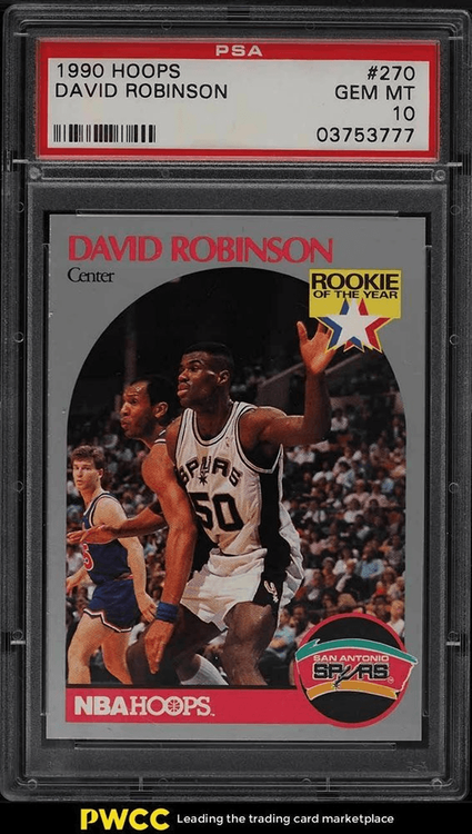 David Robinson ROTY Rookie Card selling 1990