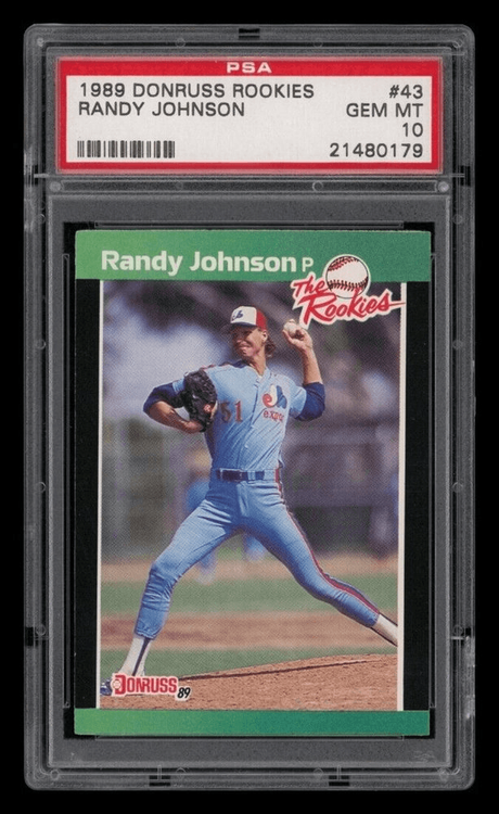 Randy Johnson 1989 Fleer #381 Expos Rookie Baseball Card PSA/DNA